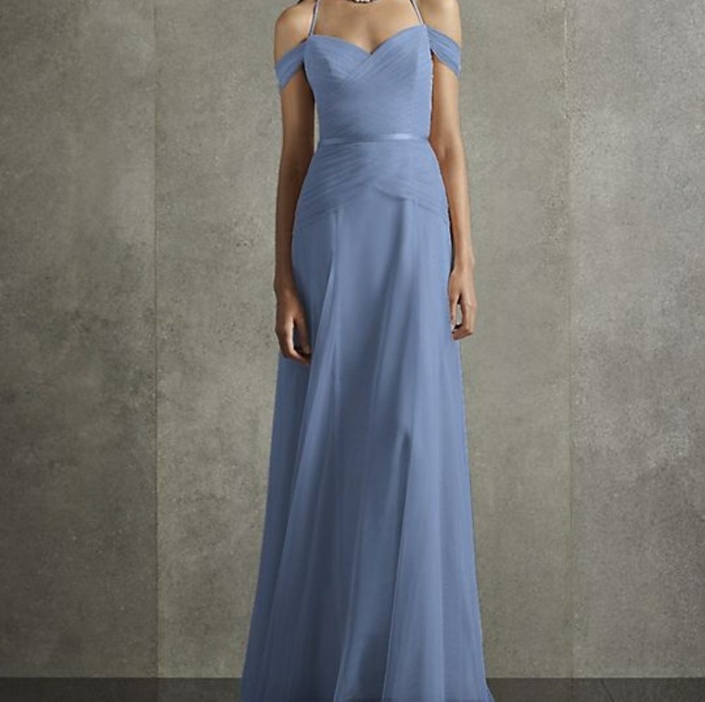 White by Vera Wang romantic sheer mesh gown